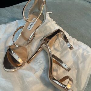 Steve Madden Metallic Strappy Heels